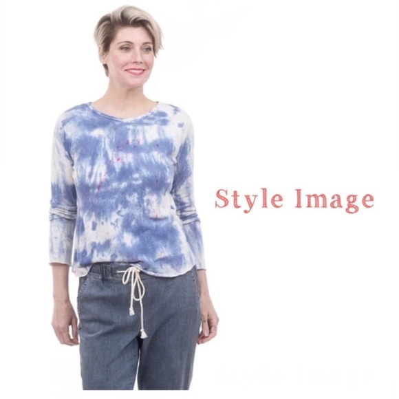 LOVE Tanjane 100% Cashmere Tie Dye Sweaters in Brown and Blue - Picture 10 of 11
